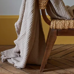 Plaid en gaze de coton - Beige Quai de Seine