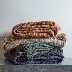 Plaid en gaze de coton - Gris Fusain