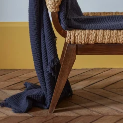 Plaid en gaze de coton - Gris Fusain