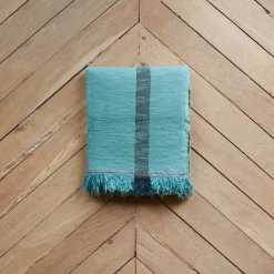 Plaid en lin lavé - Étang