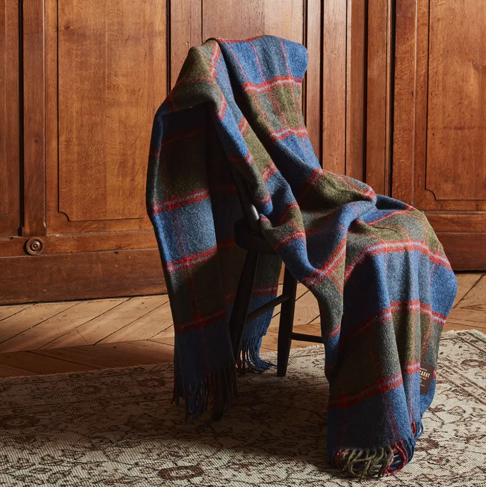 Plaid Shetland - Bleu & Vert