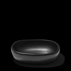 Plat carré en argile - Noir