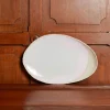 Plat en grès émaillé Wabi - Rose