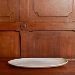 Plat en grès émaillé Wabi - Rose