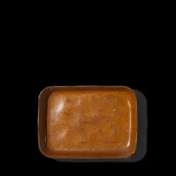 Plat en grès n°10 - Ocre