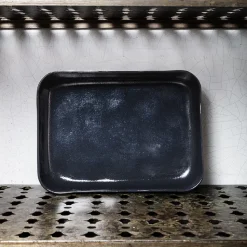 Plat en grès n°10 - Orage