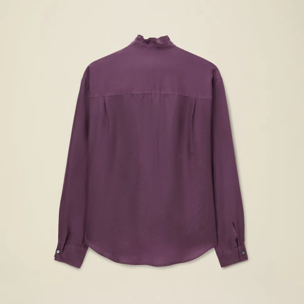 Pomandère - Chemise à volants - Violet