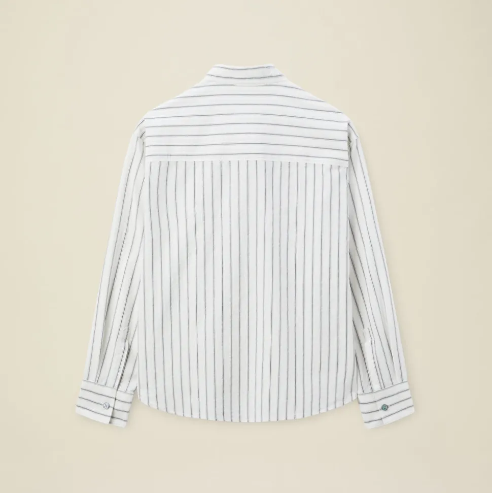 Pomandère - Chemise rayée - Blanche