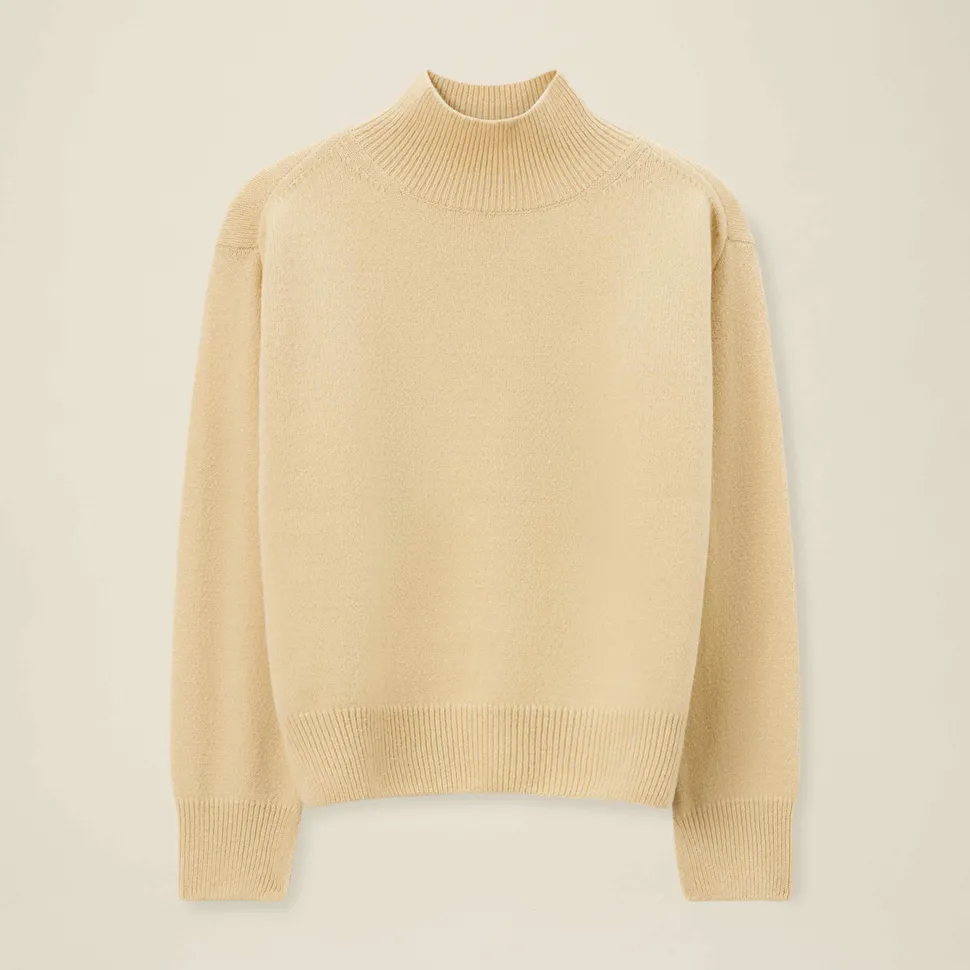 Pomandère - Pull col roulé - Blé