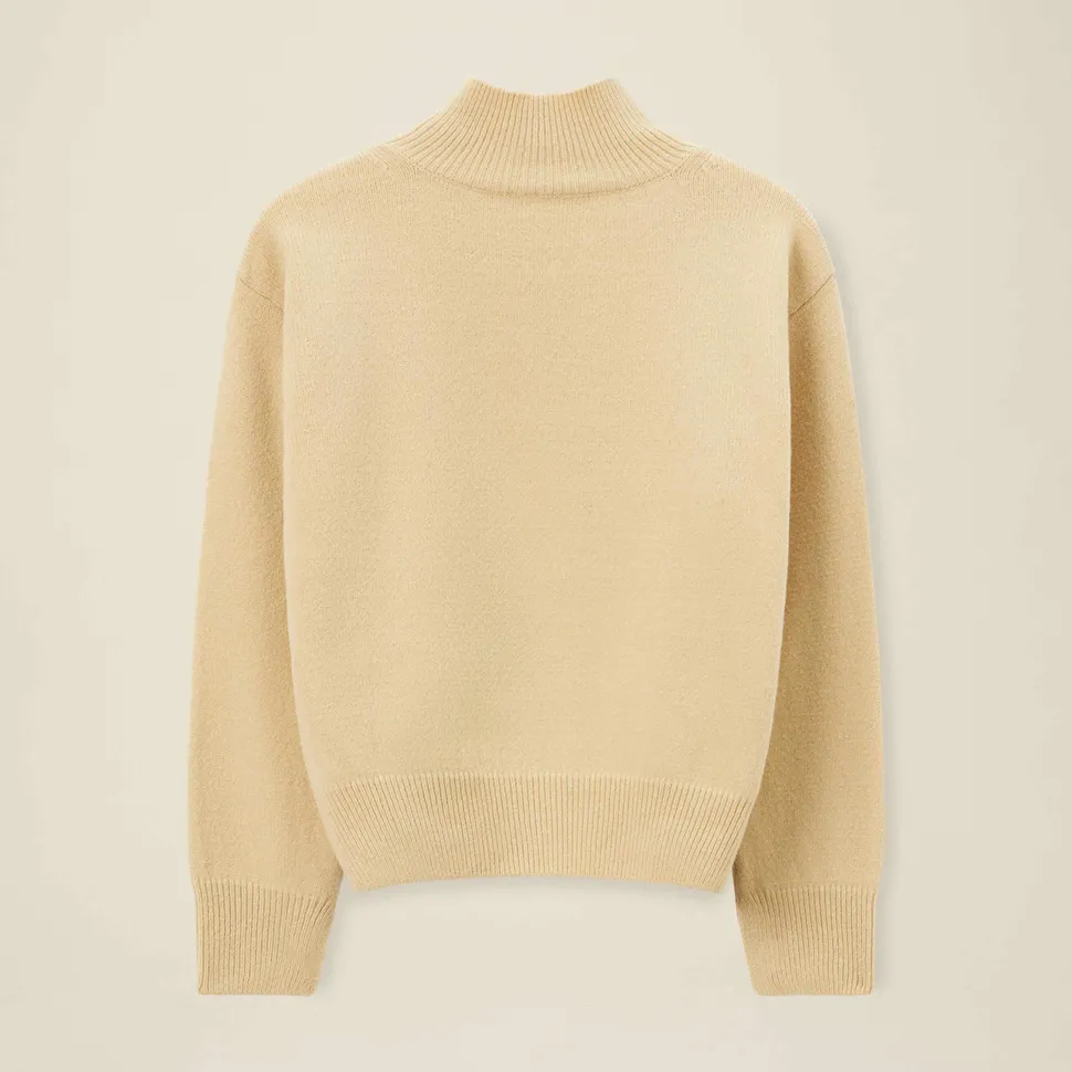 Pomandère - Pull col roulé - Blé