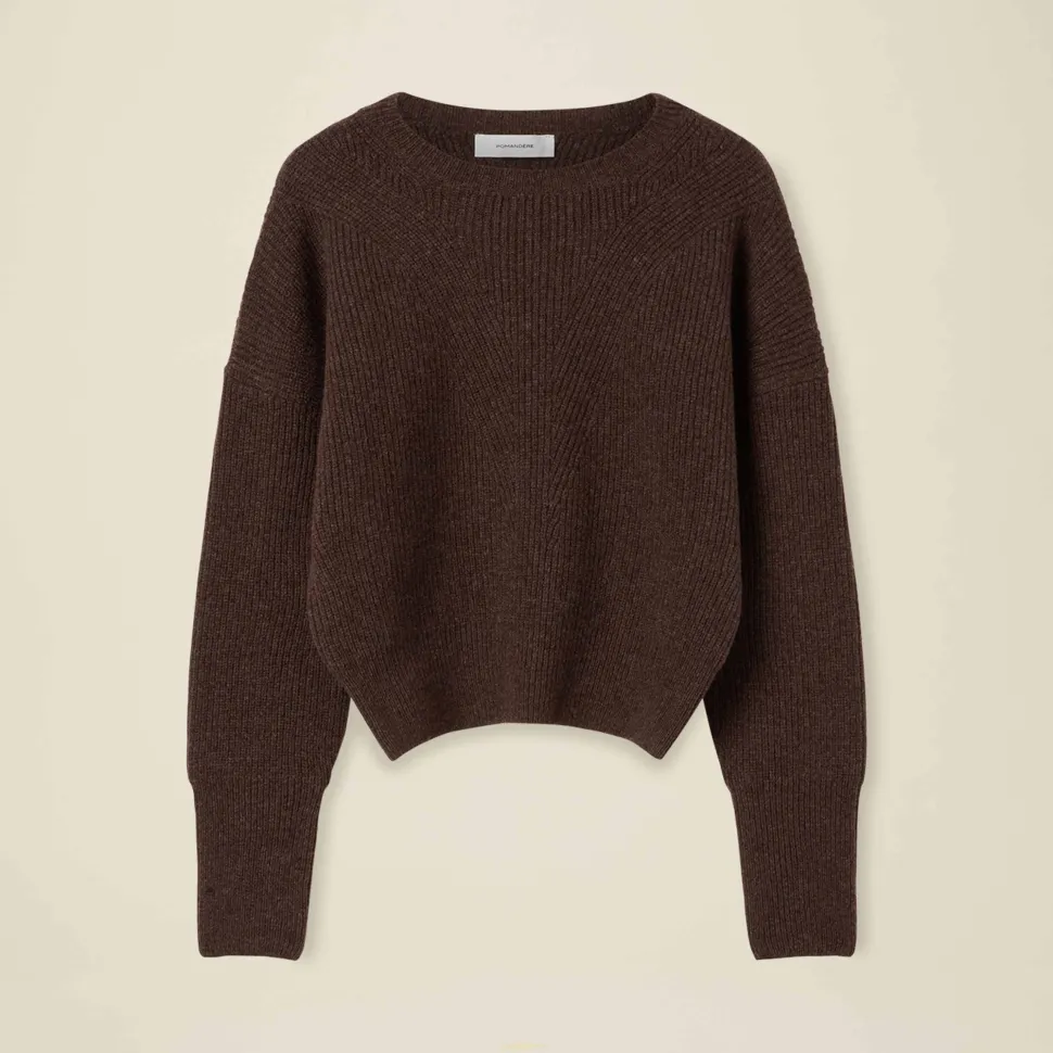 Pomandère - Pull en maille - Chocolat