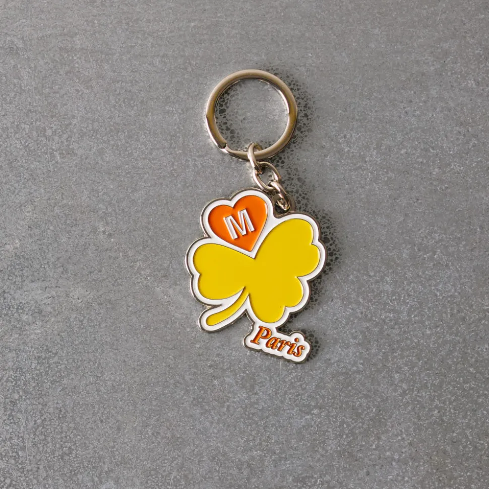 Porte-clés Merci - Trèfle Jaune