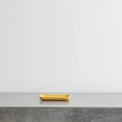 Porte-savon porcelaine - Jaune