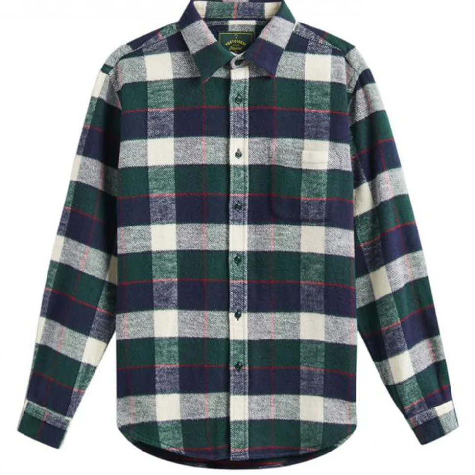 Portuguese Flannel - Chemise Bottle - Vert