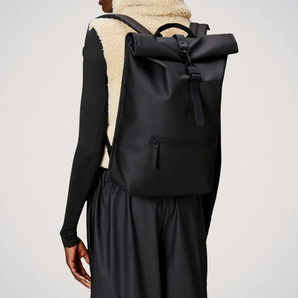 Rains - Sac à dos Rolltop Rucksack - Noir