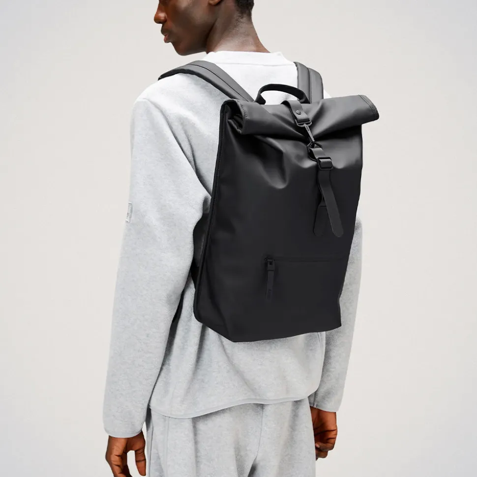 Rains - Sac à dos Rolltop Rucksack - Noir