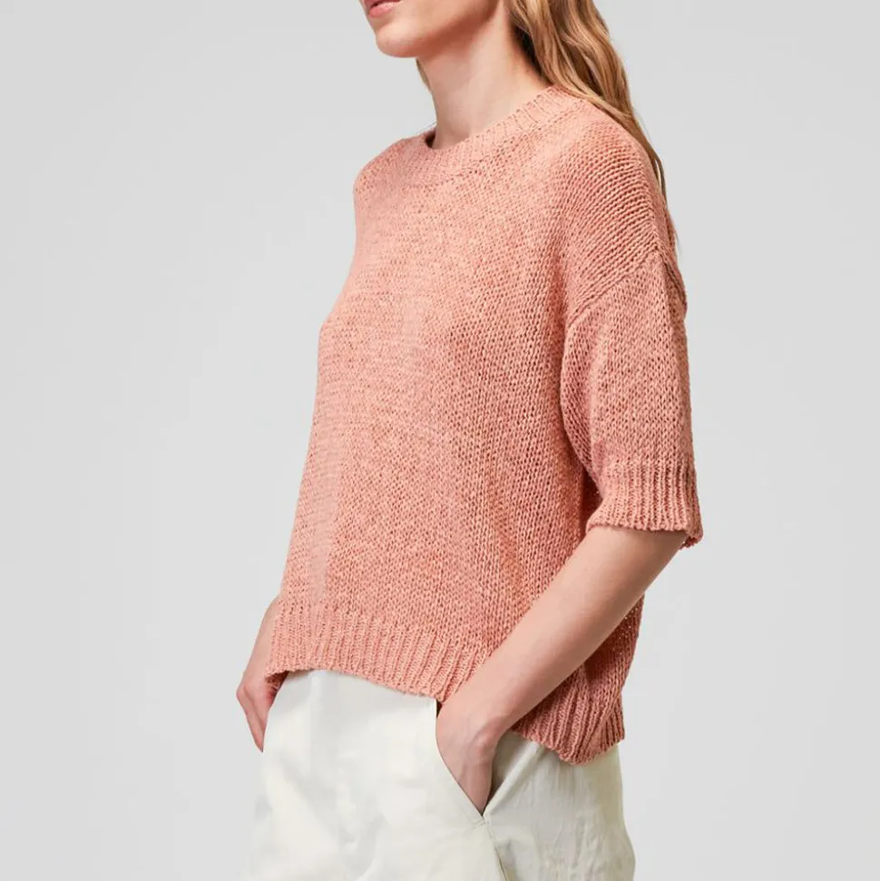 Roberto Collina - T-Shirt en Maille - Peche