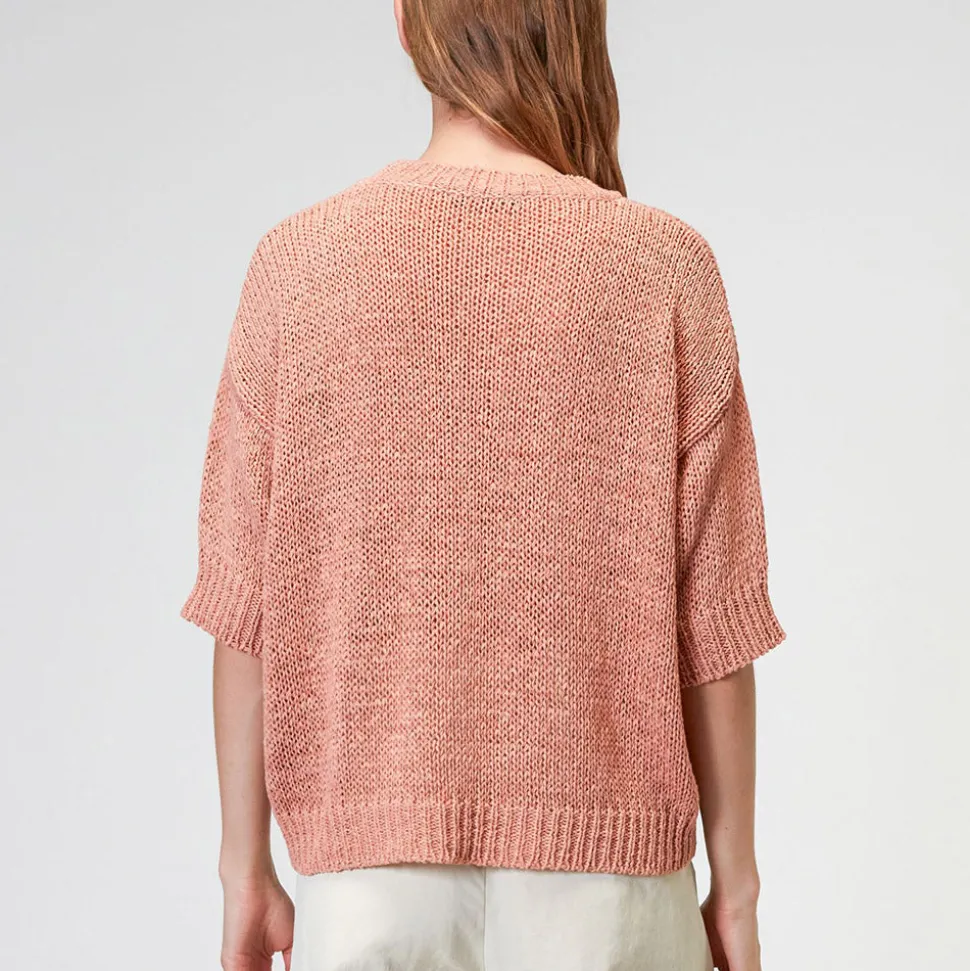 Roberto Collina - T-Shirt en Maille - Peche