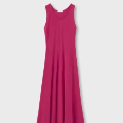Rosso35 - Robe sans manches avec ceinture en crêpe de chine - Fuchsia