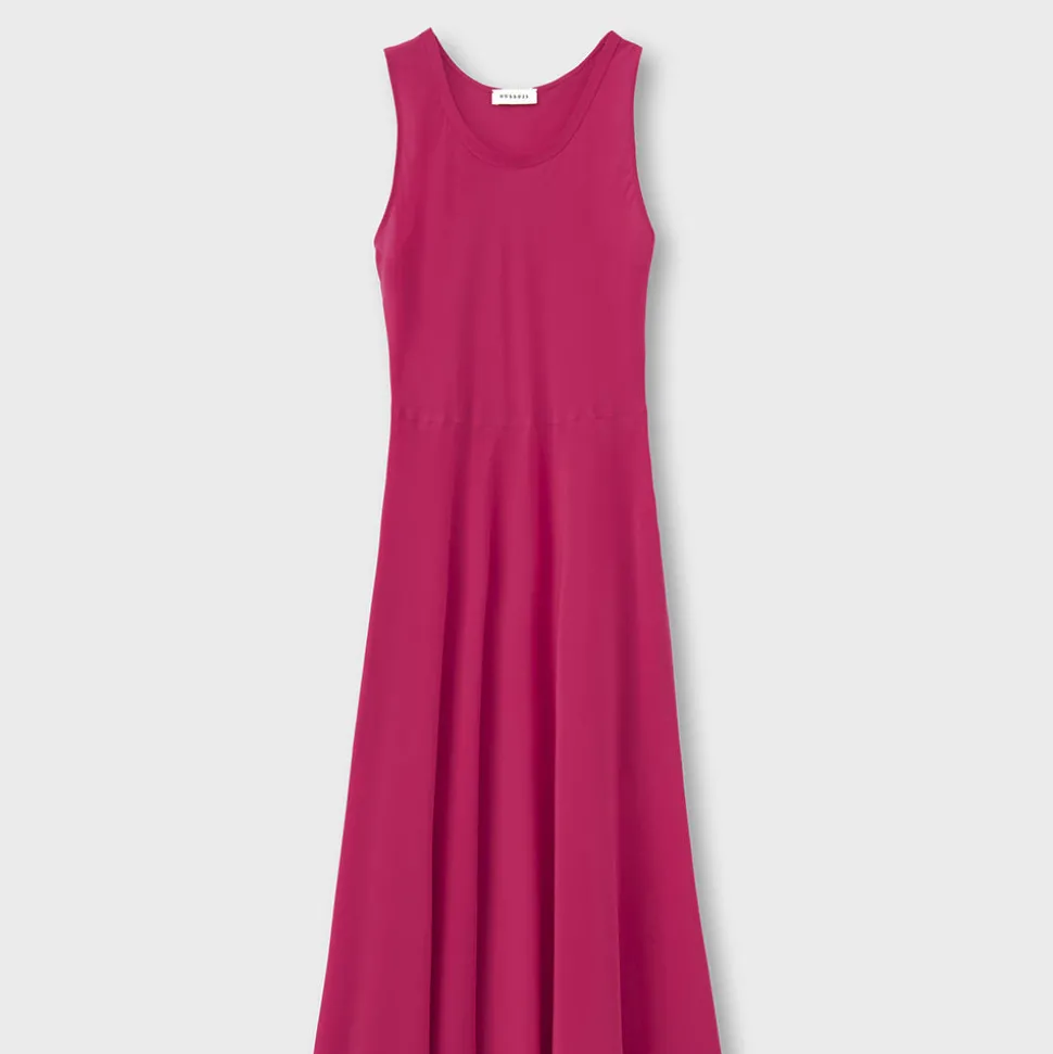 Rosso35 - Robe sans manches avec ceinture en crêpe de chine - Fuchsia