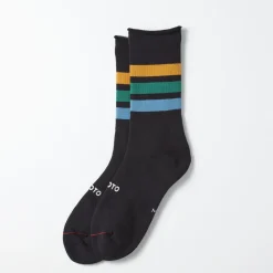 Rototo - Chaussettes 3 bandes - Jaune/Vert/Bleu