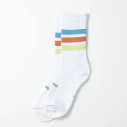 Rototo - Chaussettes 3 bandes - Bleu/Orange/Vert