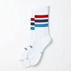 Rototo - Chaussettes 3 bandes - Rouge/Marine/Bleu