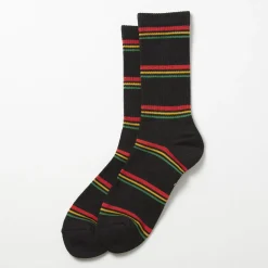 Rototo - Chaussettes à rayures Irie - Noir