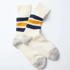 Rototo - Chaussettes Côtelées - Marine & Jaune