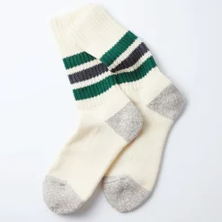 Rototo - Chaussettes Côtelées - Vert & Gris