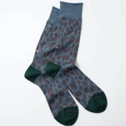 Rototo - Chaussettes Léopard - Bleu