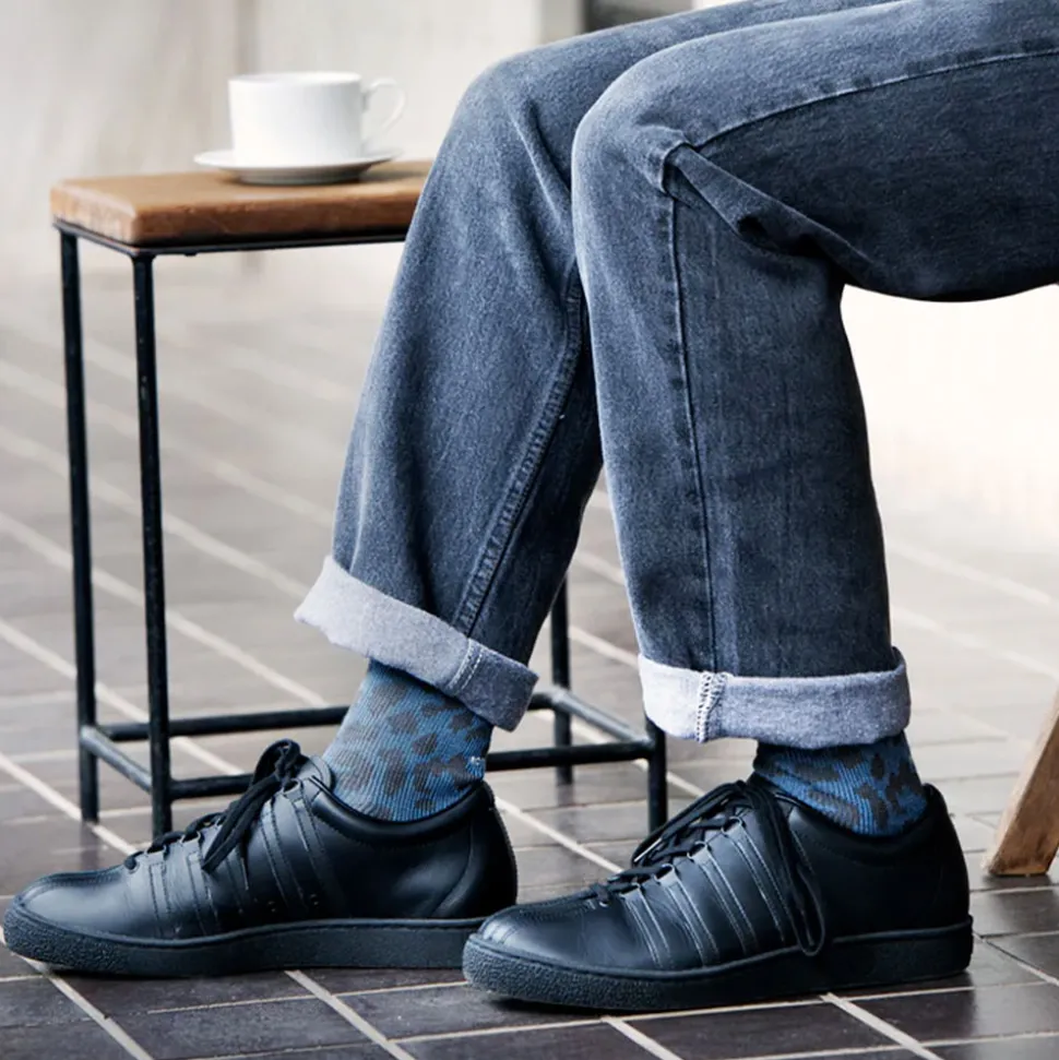 Rototo - Chaussettes Léopard - Bleu