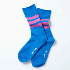 Rototo - Chaussettes Rayées - Blue