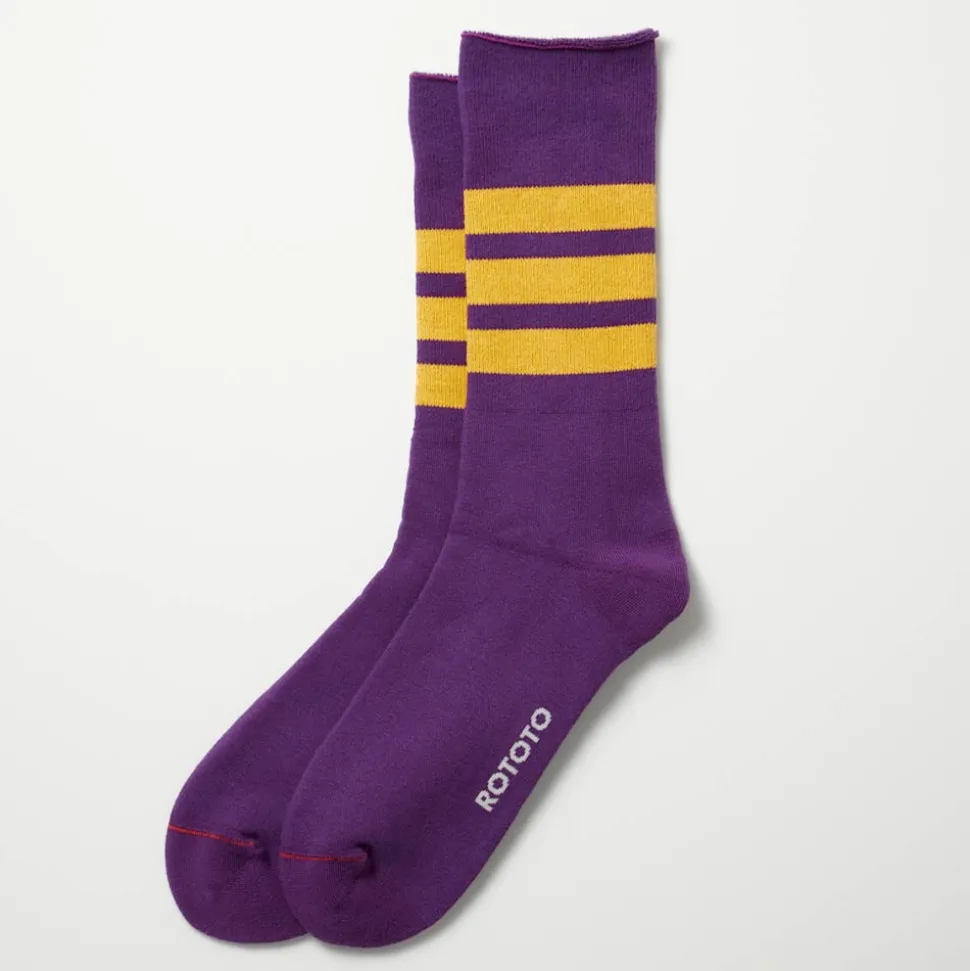 Rototo - Chaussettes Rayées - Violet