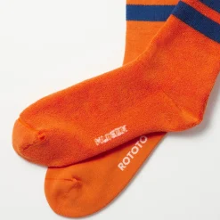 Rototo - Chaussettes Rayées - Orange