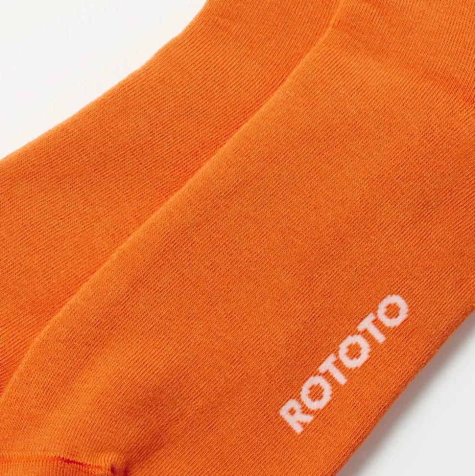 Rototo - Chaussettes Rayées - Orange
