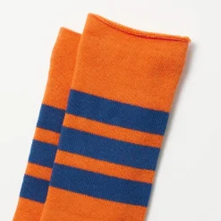 Rototo - Chaussettes Rayées - Orange