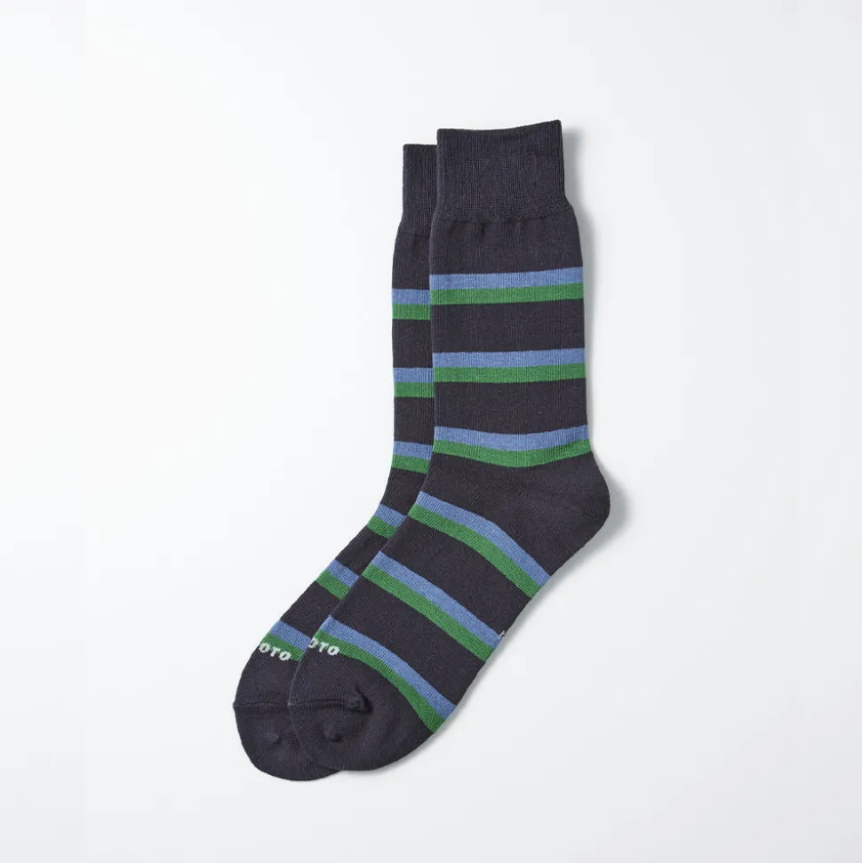 Rototo - Chaussettes Rayées - Charbon