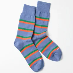 Rototo - Chaussettes Rayées - Bleu