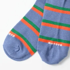 Rototo - Chaussettes Rayées - Bleu