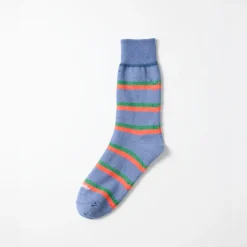 Rototo - Chaussettes Rayées - Bleu