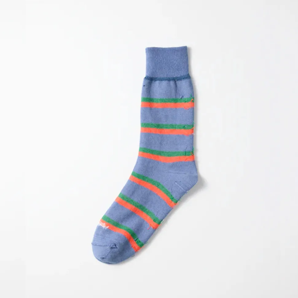 Rototo - Chaussettes Rayées - Bleu
