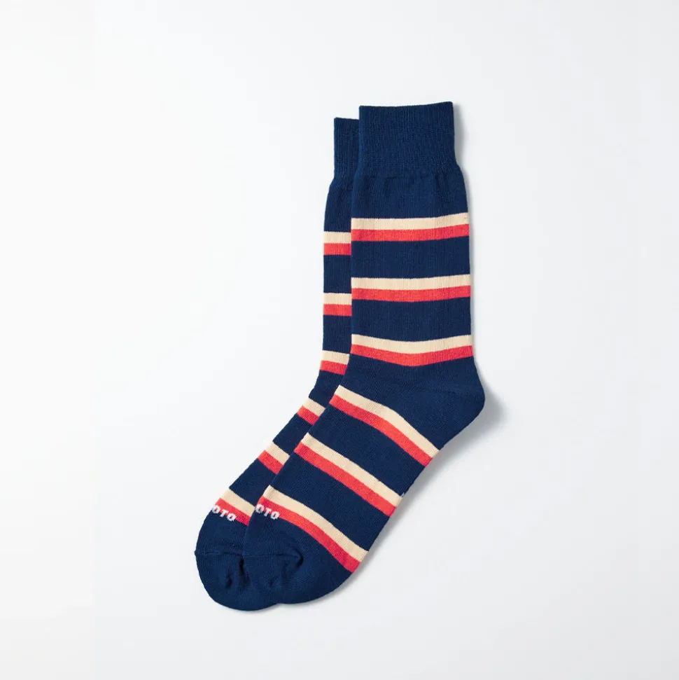 Rototo - Chaussettes Rayées - Marine
