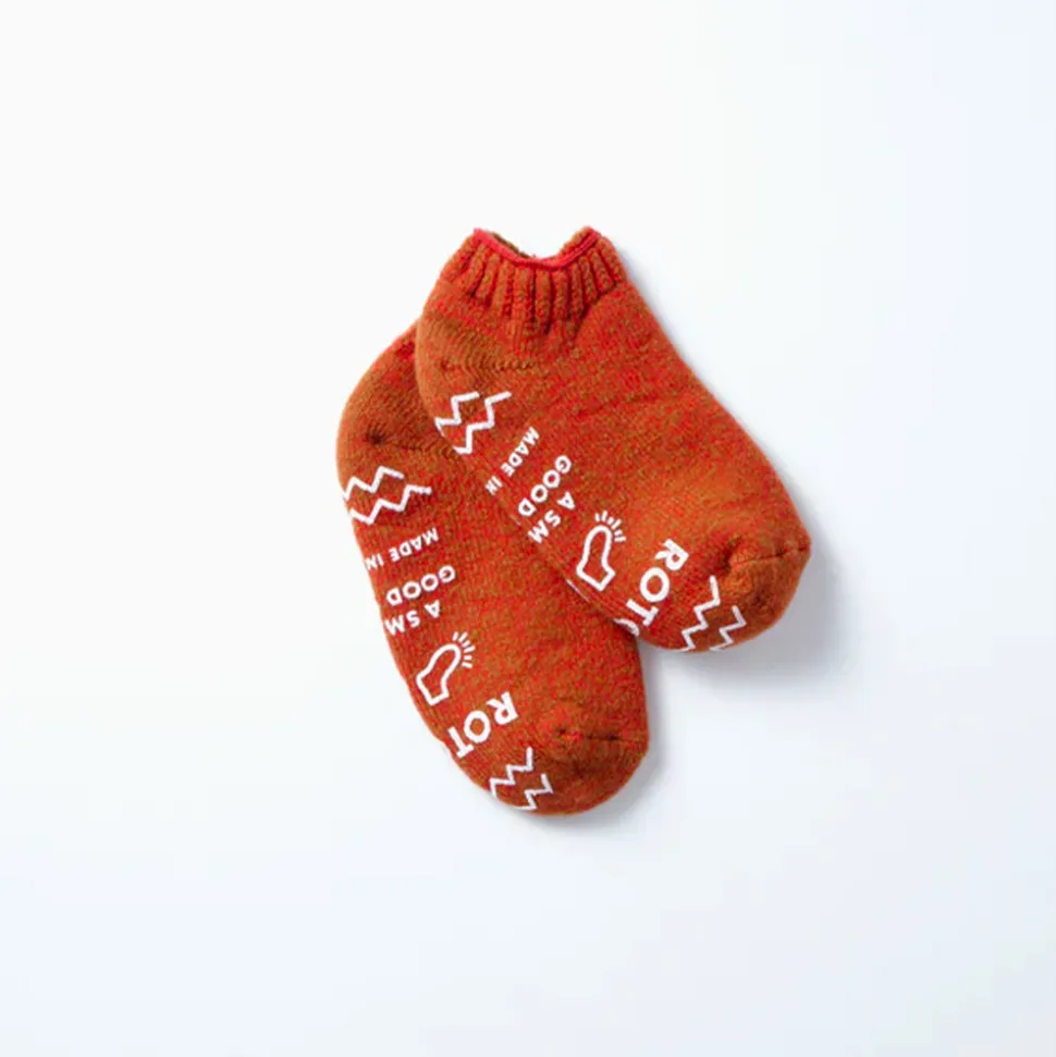 Rototo - Chaussettes Sockslipper - Rouge/Marron