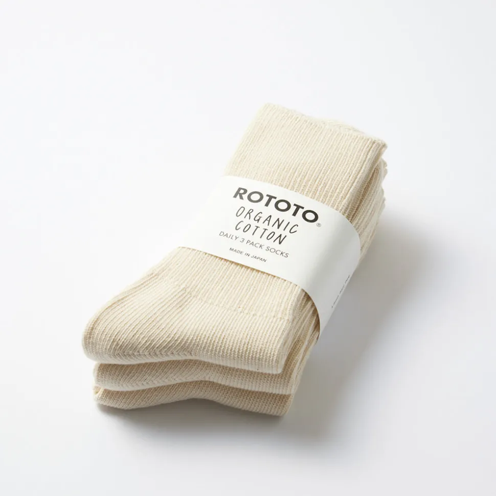 Rototo - Pack 3 chaussettes - Ecru