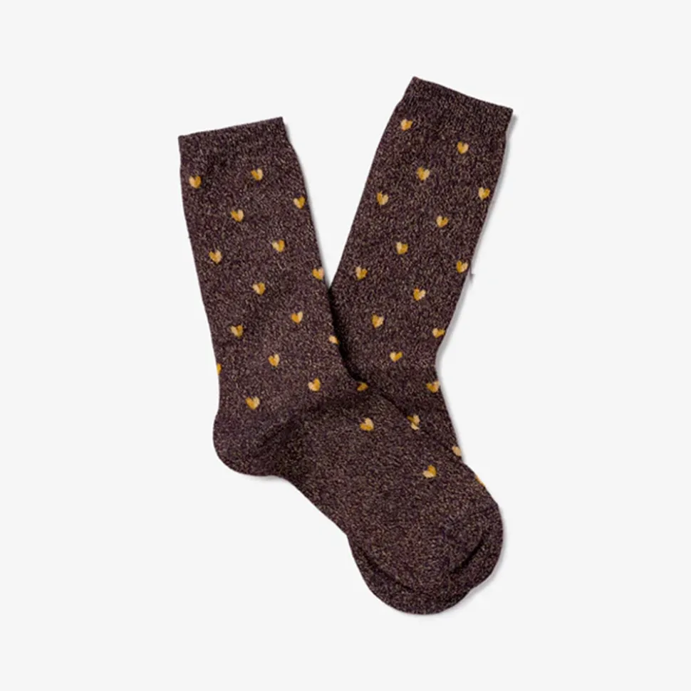 Royalties - Chaussettes Love - Aubergine