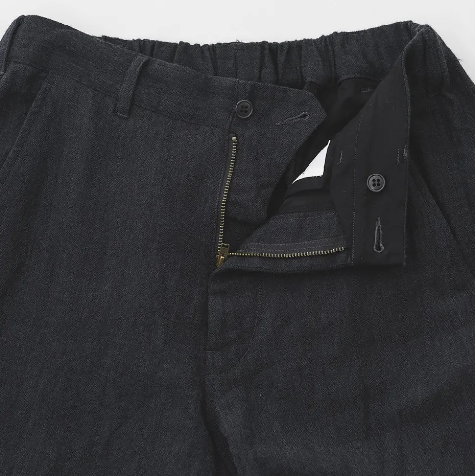 Sage de Cret - Pantalon Herringbone Tumbler - Gris foncé