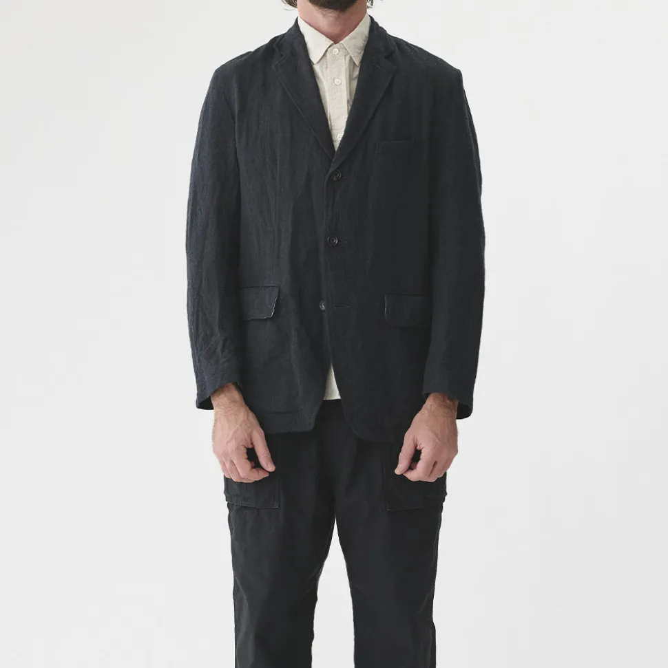 Sage de Cret - Veste Herringbone Tumbler - Gris foncé