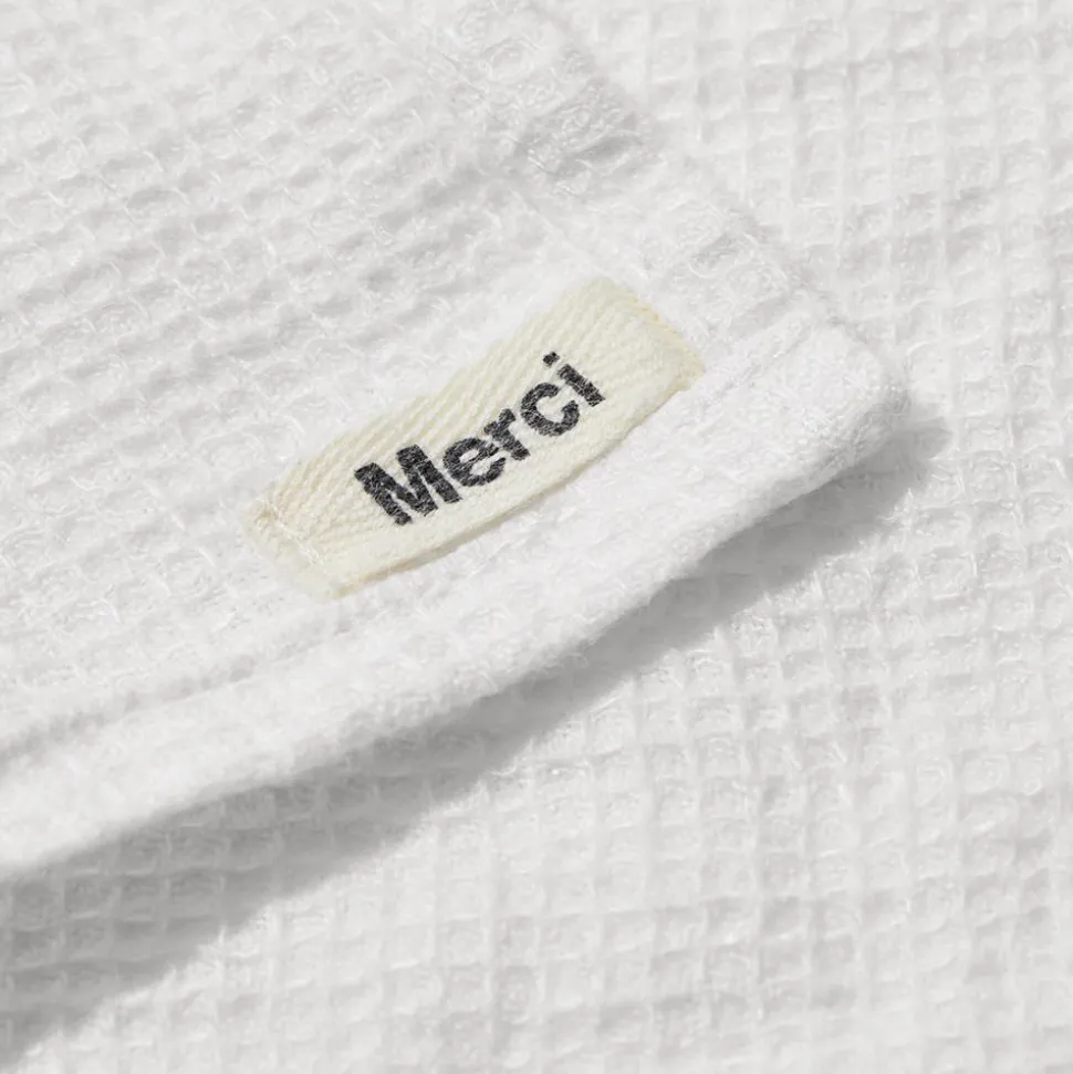 Serviette de bain en lin - Nid d'abeille - Blanc Optique