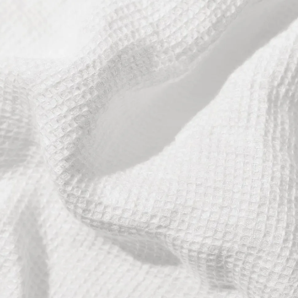Serviette de bain en lin - Nid d'abeille - Blanc Optique